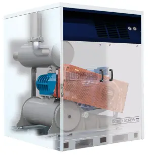 Compressor de parafuso isento de óleo de baixa pressão